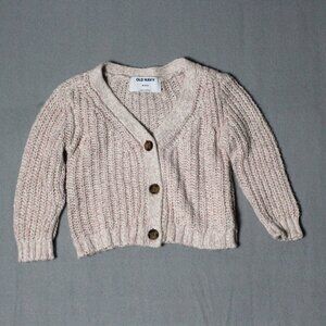 Old Navy Ribbed Knit Cardigan | Toddler Girls 18–24M | Light Pink